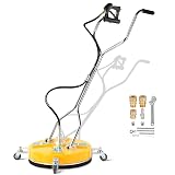 RIDGE WASHER 20'' Pressure Washer Surface Cleaner, Surface Cleaner Dual Handle, Power Washer Surface Cleaner with 4 Wheels for Cleaning Driveways, Sidewalks, Patios, Decks, 4500 PSI