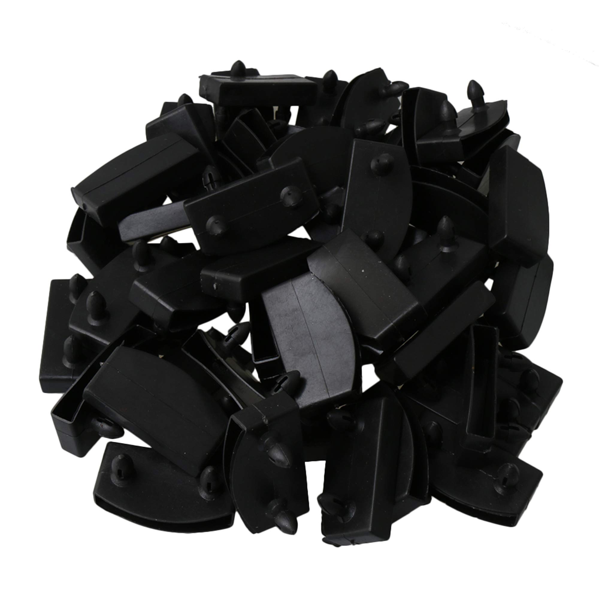50Pcs Plastic Bed Slat Caps Holders Replacement for Holding and Securing Wooden Slats Bed Base Black