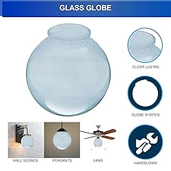 DYSMIO Lighting 6-Inch Diameter Globe - 3-1/4-Inch