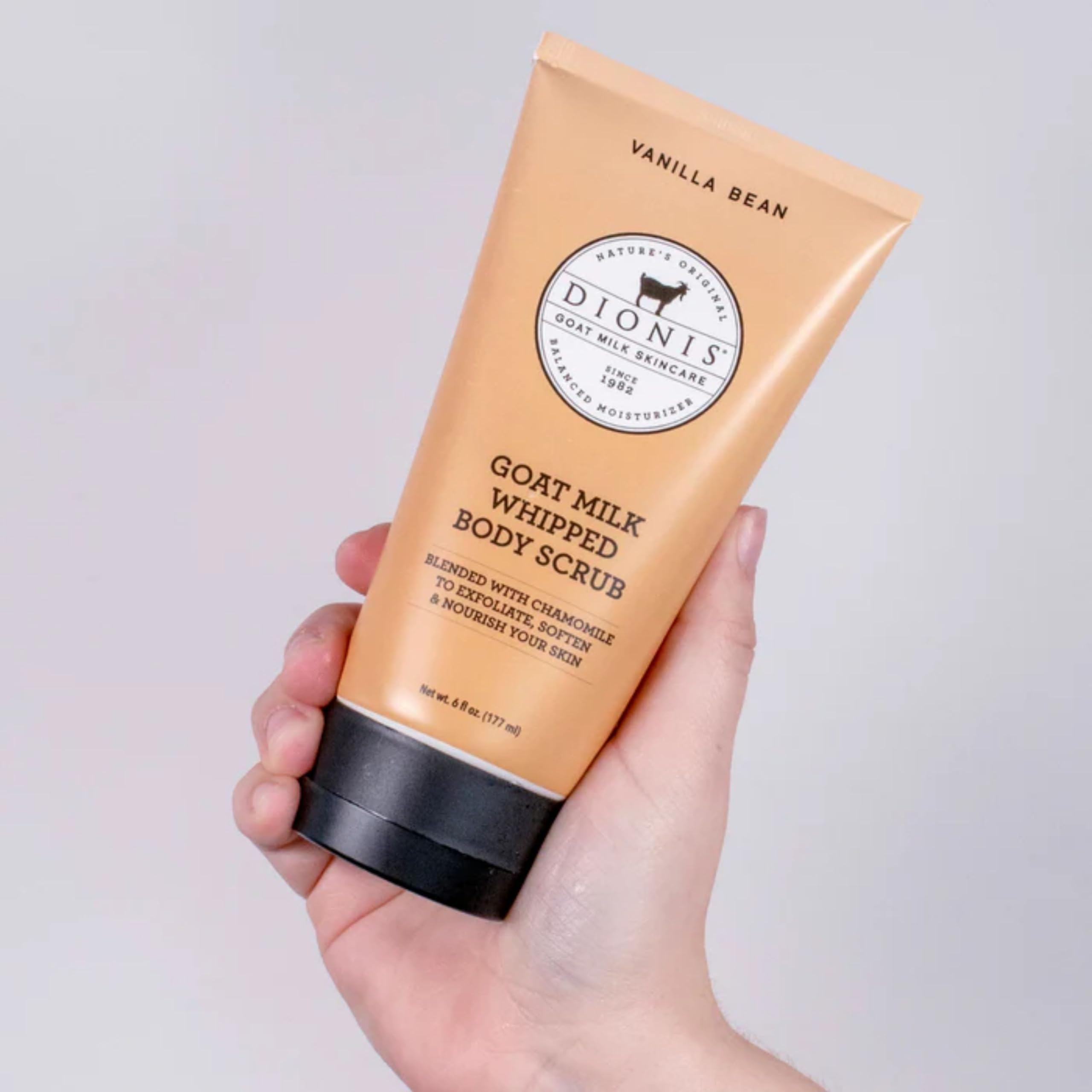 Dionis - Goat Milk Skincare Scented Whipped Body Scrubs - Intensely Hydrating Exfoliating Wash for Softer, Smoother Skin, Made in the USA - Cruelty Free and Paraben Free, Vanilla Bean, 6oz