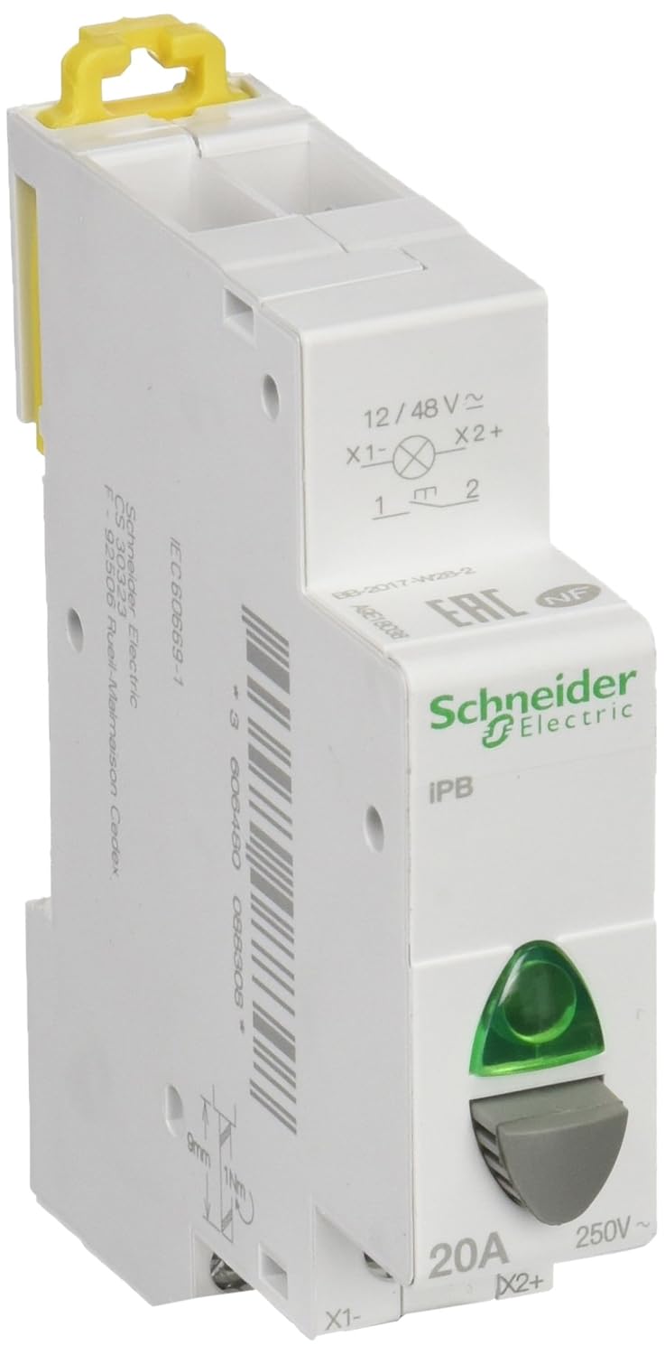 Pulsante Doppio Schneider Electric A9E18035 – 20A, IP20, Per Installazione In Serie