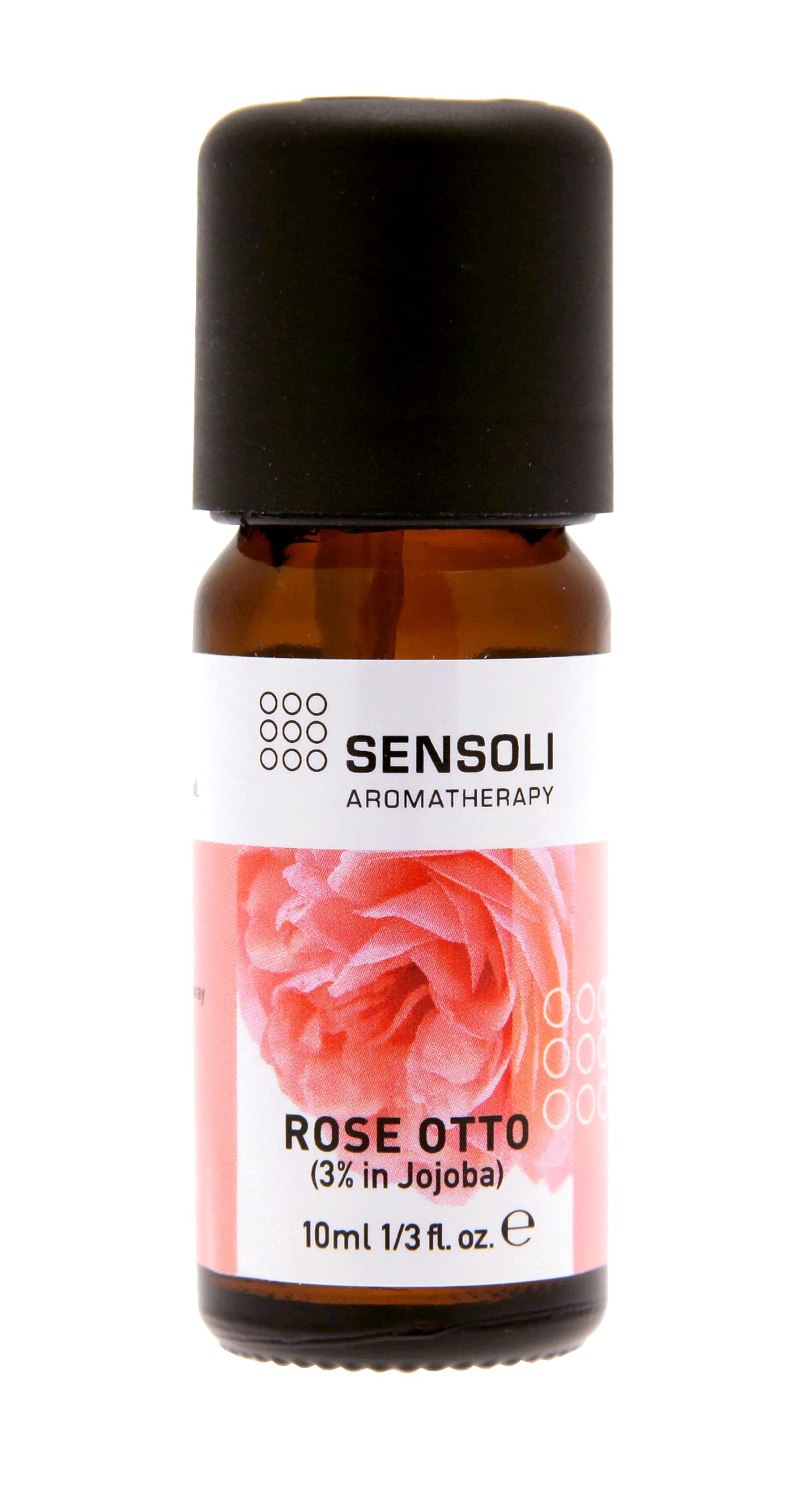Sensoli Rose Otto Essential Oil 3% Dilution in Jojoba Oil 10ml – Rosa Damascena Pre-Diluted & Ready to Use – Premium Floral Aromatherapy Oil for Skin, Massage & Pulse Points – Vegan