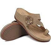 SHIBEVER Wedge Sandals for Women Dressy: Comfortable Sandals for Women - Summer Casual Walking Slip On Wedges Nude Size 11