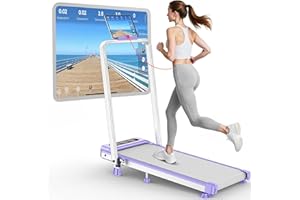 Walking Pad Treadmill with 10% Incline, Upgraded 3.5HP Low Noise Treadmills for Home, Trisomy 4 in 1 Foldable Treadmill, Walk