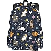 Nmbvcxz Cute Cats Backpack for Women 16.9 inch Travel Casual Laptop Backpack Lightweight Waterproof Hiking Daypack