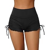 ATTRACO Women Swim Shorts High Waisted Swimsuit Shorts Swim Bottom Board Shorts