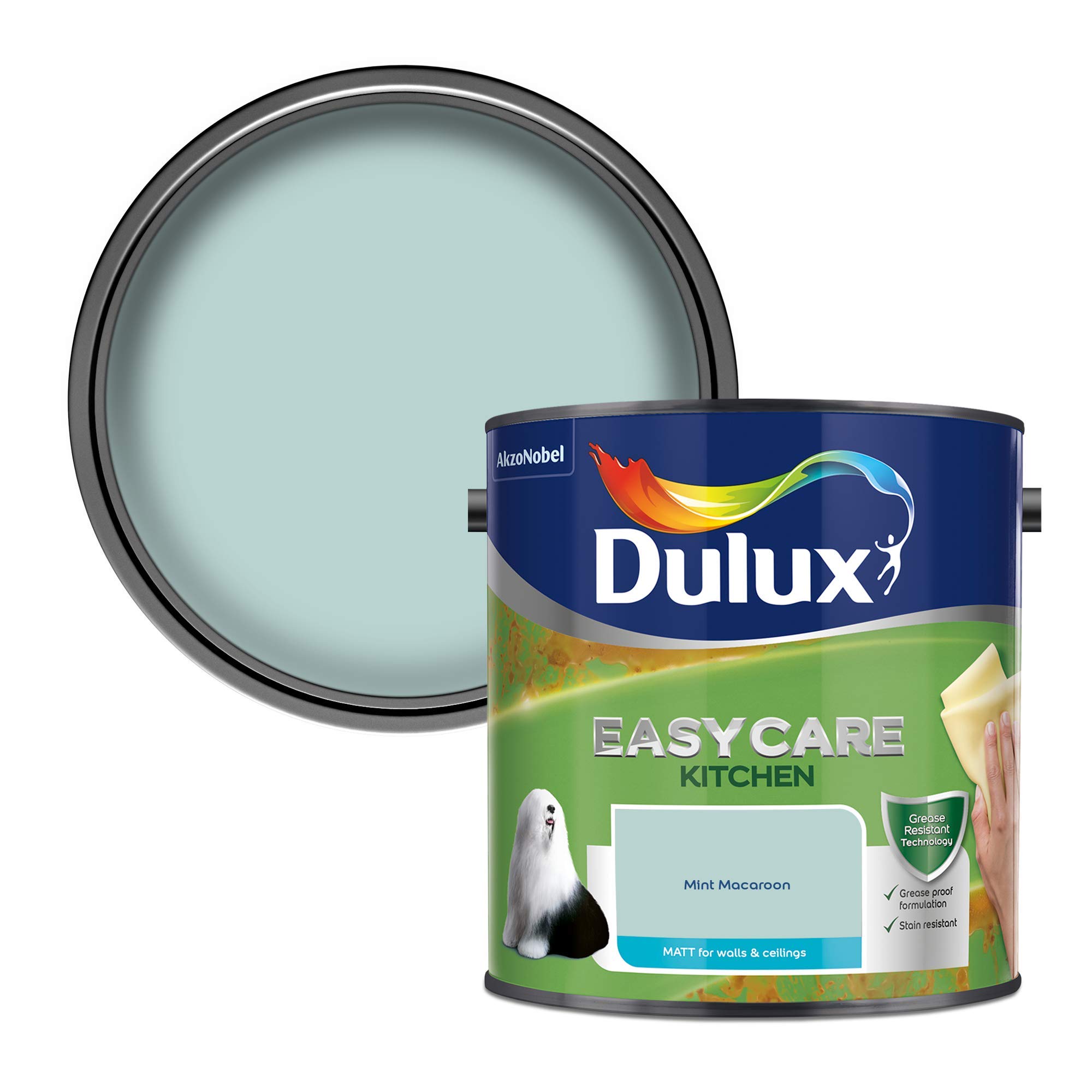 Dulux Easycare Kitchen Matt Emulsion Paint - Mint Macaroon - 2.5L