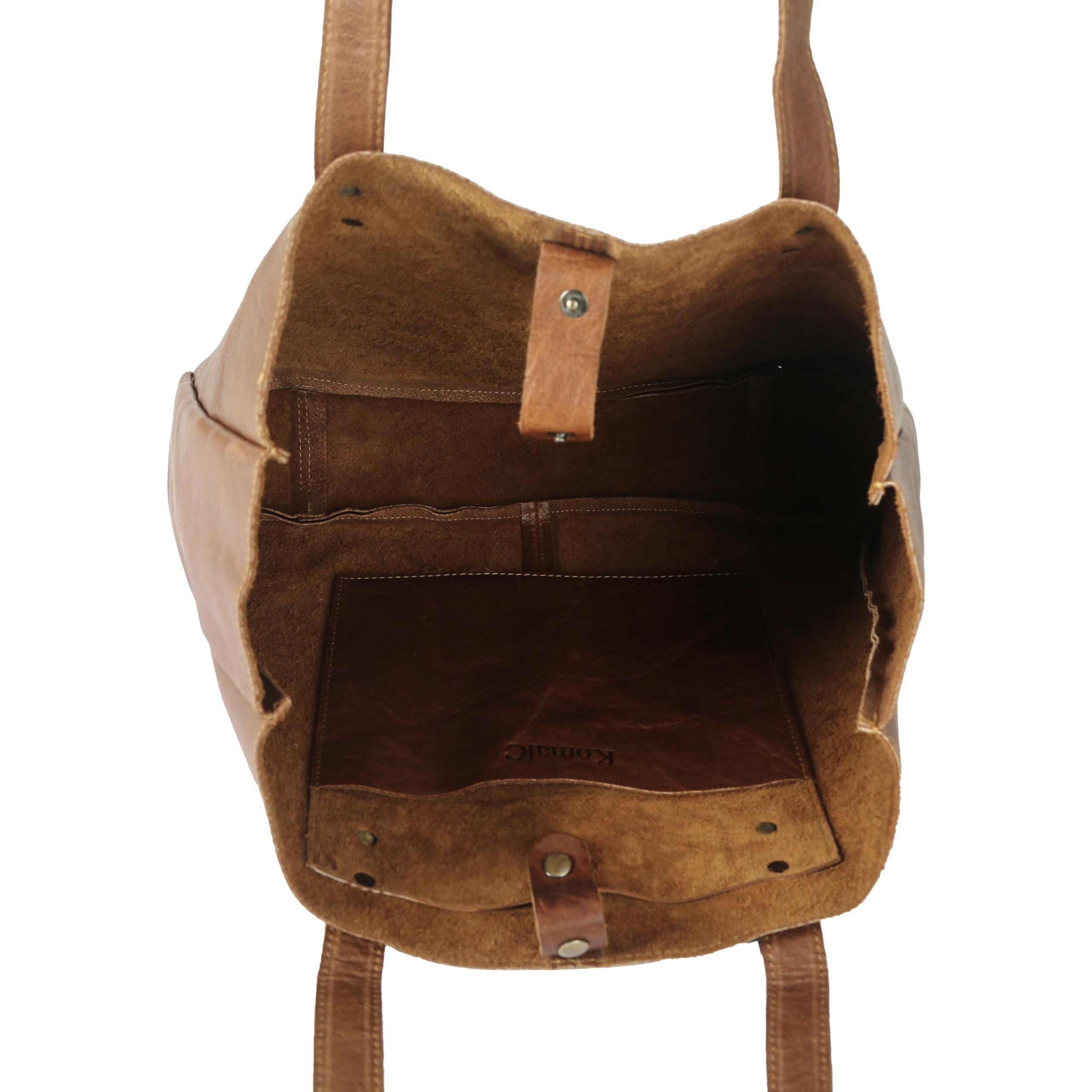 KomalC Leather Tote Bag for Women Purse Satchel Travel Bag Shopping Carry Messenger Multipurpose Handbag