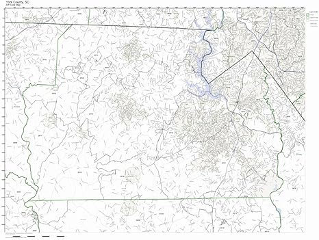 Amazon Com York County South Carolina Sc Zip Code Map Not Laminated Home Kitchen York County Zip Code Map