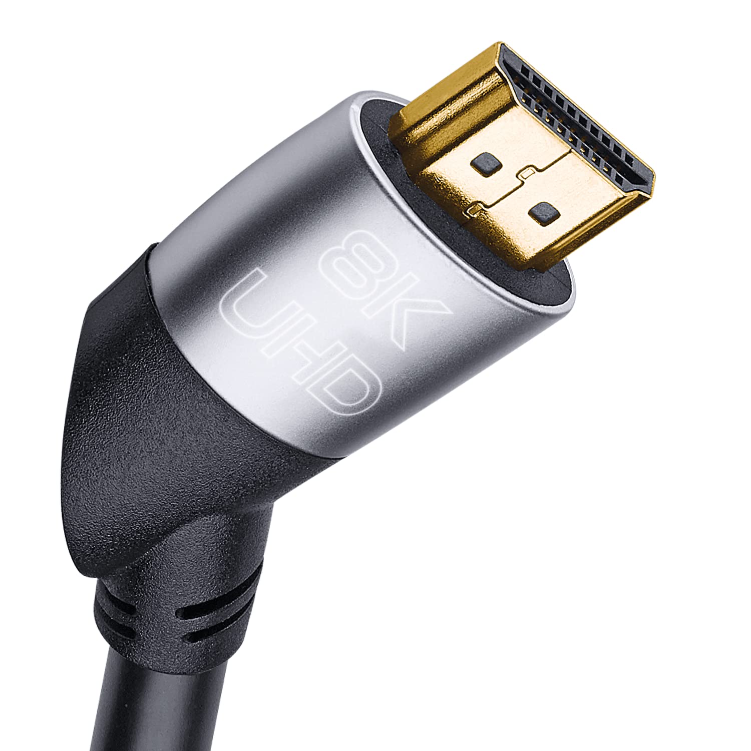 OEHLBACH Easy Connect UHD Ultra High Speed HDMI-Kabel - (48 Gbit/s, 8K 60Hz, 4320p, 4K 120Hz, Dolby Vision, Dynamic HDR 10+, 21:9, 3D, VRR, eARC) - 2m schwarz