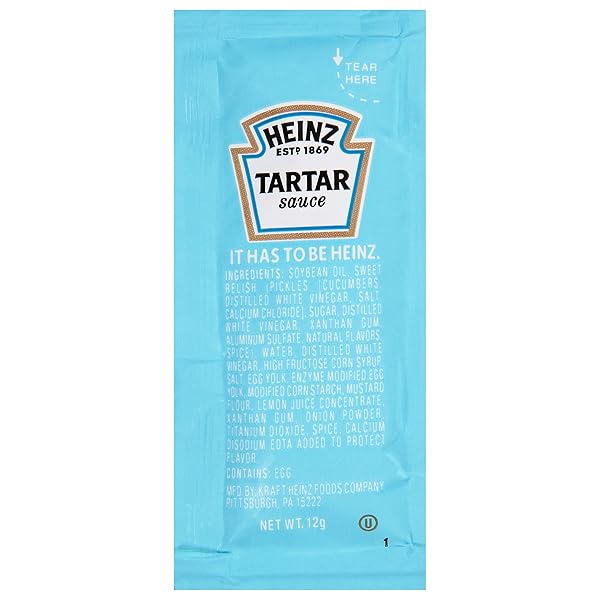HEINZ TARTAR SAUCE SINGLE SERVE PACKET (0.4 OZ PACKETS, PACK OF 200)