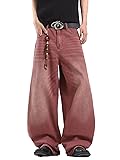 DFGIGT Mens Streetwear Hip Hop Baggy Jeans Wide Leg