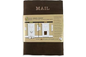 SNAIL SAKK: Mail Catcher for Mail Slots - CHOCOLATE! No more mail on the floor! Reduces drafts, protects privacy, and more. No tools or screws needed. For home, office, and garage doors. (basket, bag)