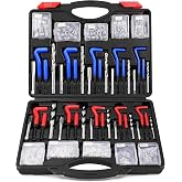 SEDY Helicoil Thread Repair Tool Kit: 320-Piece Metric SAE Heli Coil Rethreading Insert Drill Bits Spark Plug Automotive Engine Motor Stud Bolt Tap Universal Threaded Restorer Restoring Rethread