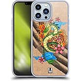 Head Case Designs Zhulong Tattoo Inspired Chinese Dragons Gel Case [Military Grade Protection] Compatible with Apple iPhone 13 Pro Max and Compatible with MagSafe