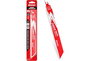 EZARC Carbide Reciprocating Saw Blade R978HM Endurance for Thick Metal, Cast Iron, Alloy Steel 9-Inch 8TPI, 1-Pack