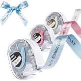 Phomemo P12 Satin Ribbon Label Tape for Gift Wrapping, Bows, Craft Wedding | 12mm x 2m Compatible with Dymo Label Maker Refills LT-100H LT-100T 200B, Phomemo P12 P12-Pro, LT12, F12,3 Pack, Blue Ribbon