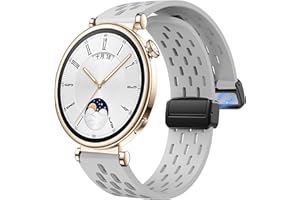 LYSMVIVI Sport Watch Band 18mm 19mm 20mm 22mm Quick Release Silicone Magnetic Sweatproof Breathable Watch Band for Men Women, Soft Silicone Sport Watch Strap