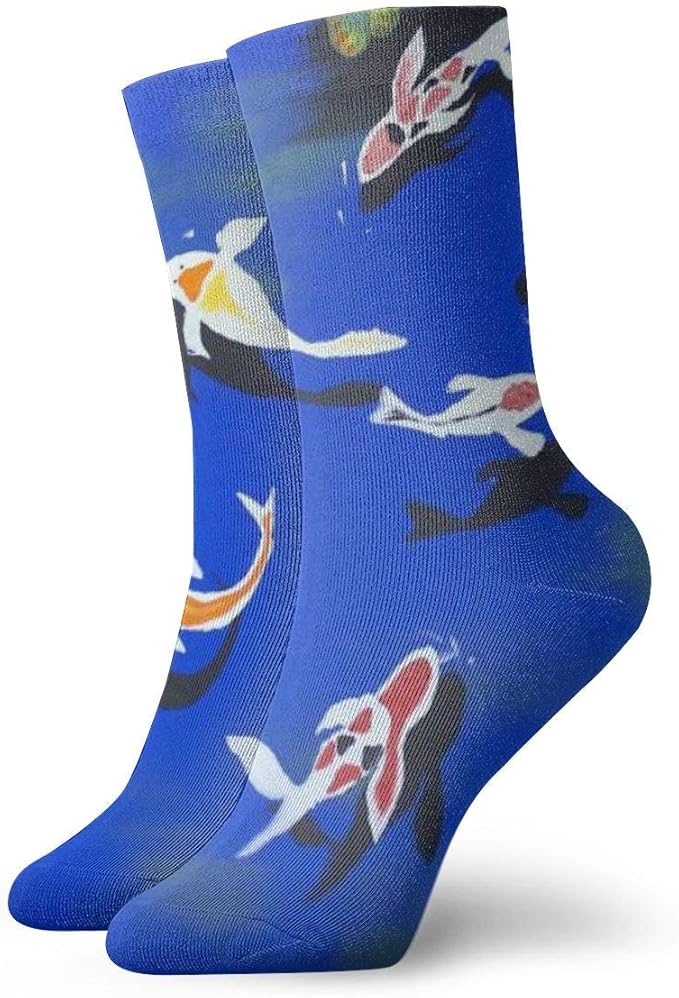 Koi Fish Art Casual Cotton Socks Unisex Sports Socks. Amazon.co.uk