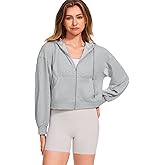 Taurus Womens Cropped Zip Up Hoodies Long Sleeve Lightweight Jacket with Pockets Hooded Sweatshirt Fashion Outfits