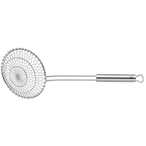 WMF Profi Plus Wok-Abseihlöffel, Ø 13 cm, Cromargan Edelstahl teilmattiert, spülmaschinengeeignet