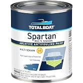 TotalBoat Spartan Multi-Season Boat Antifouling Bottom Paint - Blue Quart | Multi-Year Ablative Marine Paint; Use on Fiberglass, Wood, and Steel Hulls; 38% Copper Biocide fights fouling in all waters