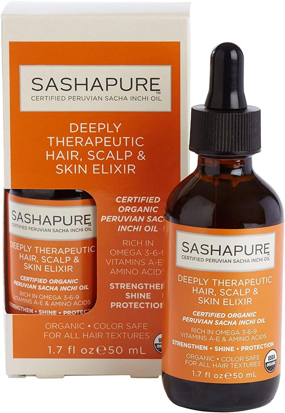 Sashapure Deeply Therapeutic Hair, Scalp & Skin Elixir, No Color