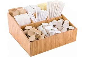 Restaurantware-11.75 x 5.5 Inch Coffee Condiment Organizer, 1 Square Creamer Organizer - 9 Compartments, Break-Resistant, Bam