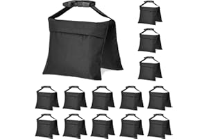 IFKDNR 14 Packs Sandbags, Heavy Duty Sand Bags with 28 PE Bags, Sand Bags with Buckle Straps for Support Light Stand, C Stand, Light Stand with Caster, More 2/4/6/8/10/12/14 Packs Sandbag to Choose.