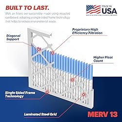 BNX TruFilter 16x20x1 Air Filter MERV 13