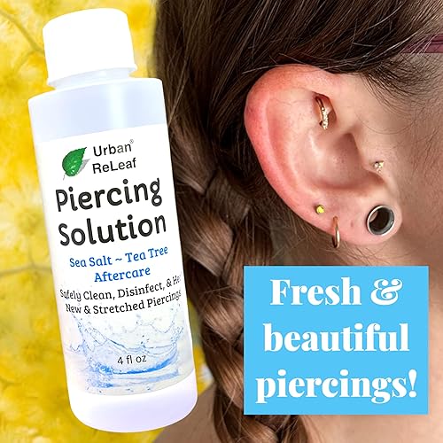 Urban ReLeaf Piercing Solution Soothing Sea Salts Tea Tree - Main Image