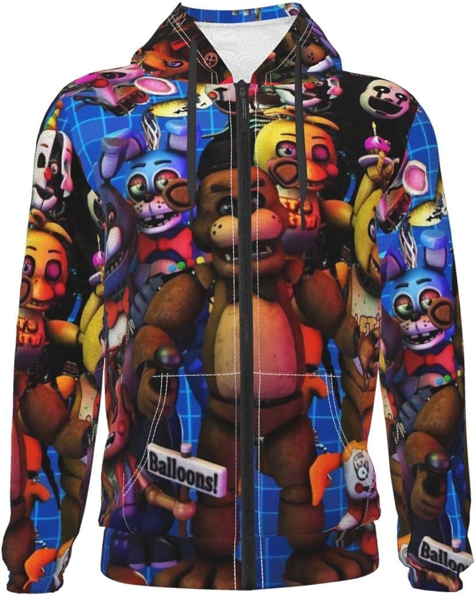 Five Nights At Freddys Hooded Sweater 3d Printed Zipper Coat Jacket Hoodie Clothing Five Nights At Freddys Hooded Sweater 3d Printed Zipper Coat Jacket Hoodie Clothing