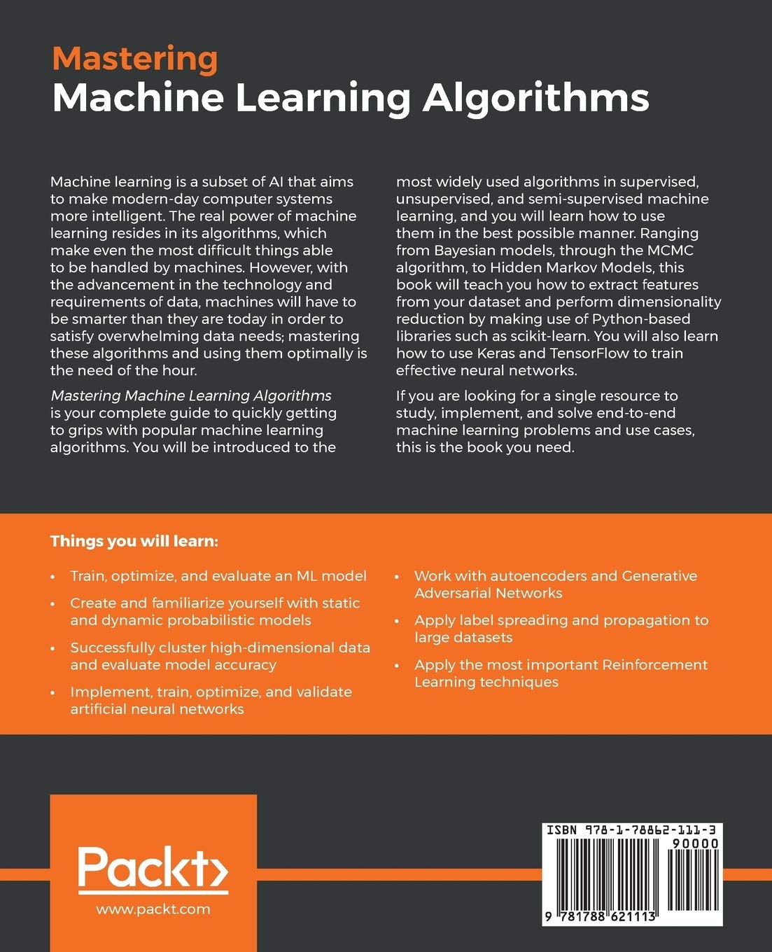 mastering machine learning algorithms giuseppe bonaccorso