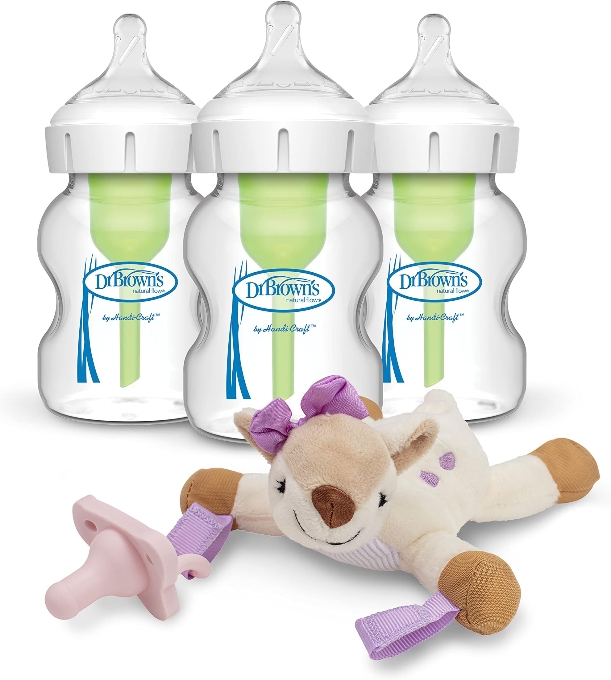 Biberon Anti-Coliche Dr. Brown's In Vetro - 270ml, Collo Largo, Verde, Con Sistema Di Ventilazione - Foto 8