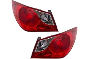 Evan Fischer Tail Light Compatible with 2011-2014 Hyundai Sonata, Halogen, With bulbs, Mounts on Body, Not Fit on Hybrid Models, Driver and Passenger Side, Outer - HY2805116, HY2804116