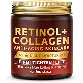 Grospe Retinol Face Cream with Collagen and Hyaluronic Acid, 2.82 Oz | Retinol, Collagen and Hyaluronic Acid Help Smooth Fine Lines and Hydrate Face and Neck, for All Skin Types
