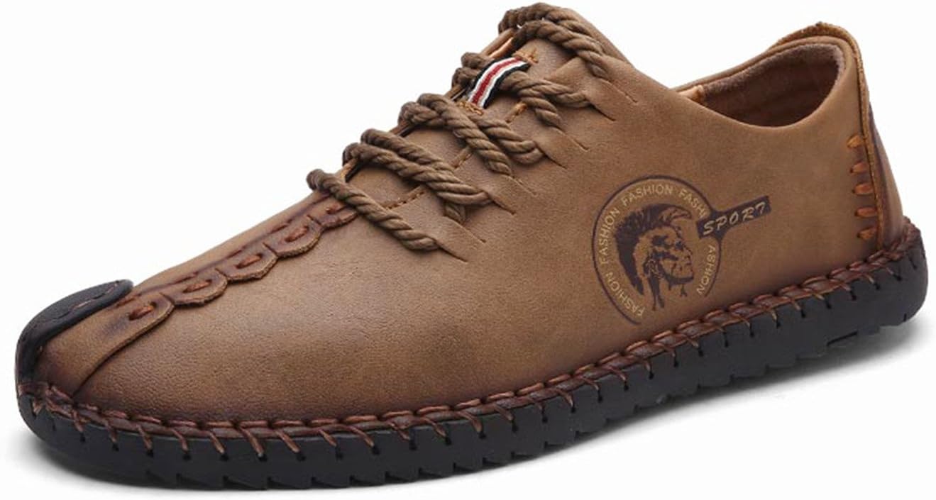 New Roman Brand Fashion Comfortable Men Shoes Lace-up Solid Leather Shoes