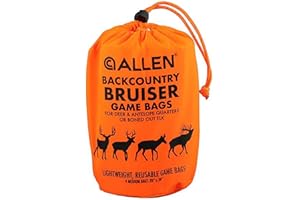 Allen Company Backcountry Quarter Bag - Reusable, Heavy-Duty, Drawstring Hunting Meat Bags - Durable Big Game Bags for Elk, Caribou, Deer - 4-Pack - 20" x 30" - White