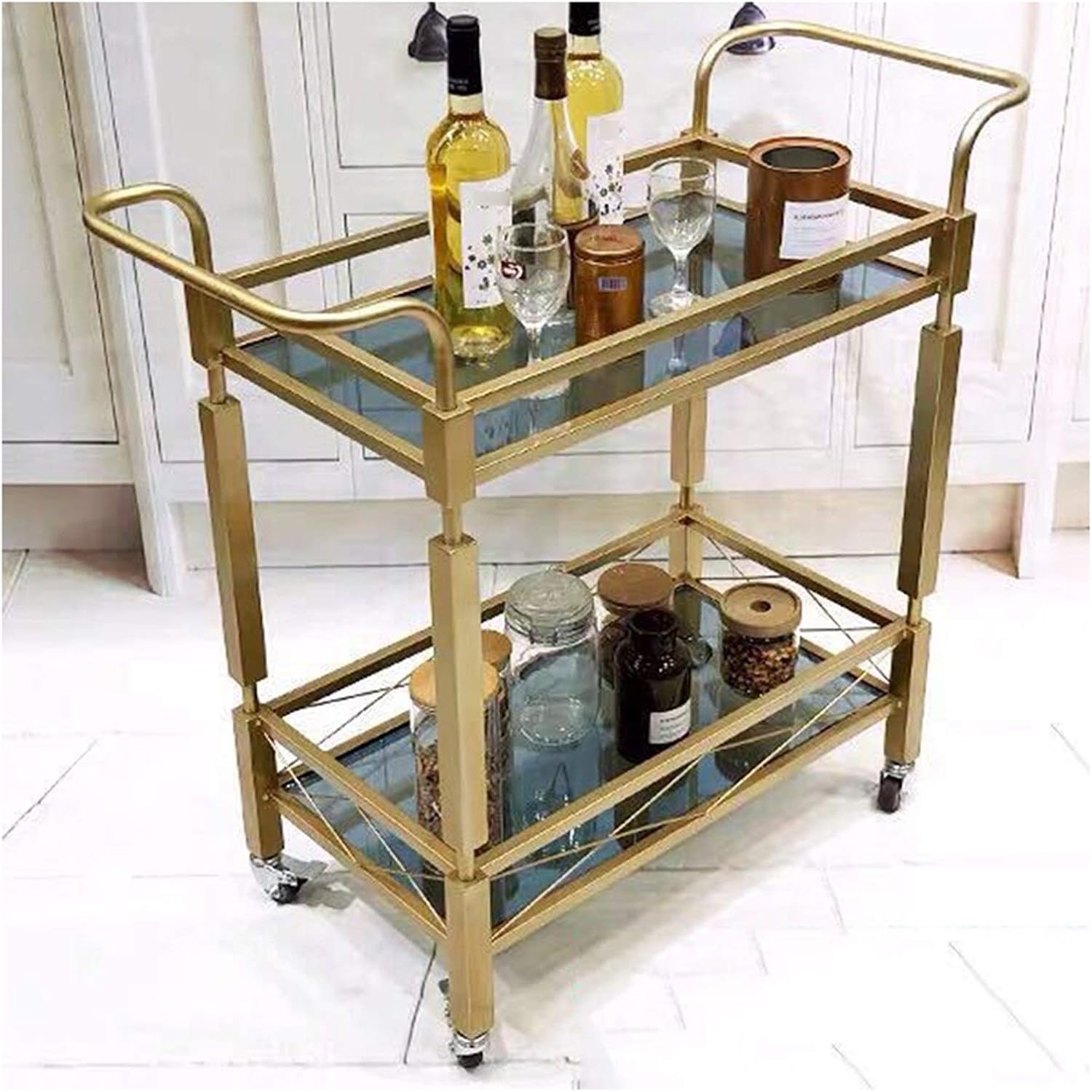 ALBBMY Kitchen Island Carro de Almacenamiento Móvil Carro de Cocina