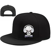 viofre Skeleton Snapback Hats for Men Fitted Baseball Hats for Men Flat Bill Brim Hats