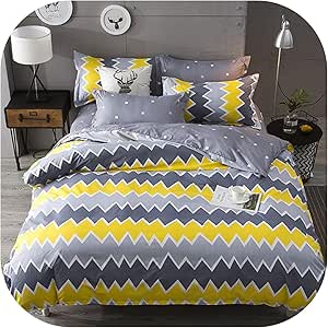 Sharing lives Juego de Cama de Estilo Americano, Color Blanco, Azul