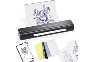BIOMASER H1 Tattoo Stencil Printer for Tattooing,Wireless Bluetooth Tattoo Printer Machine,Portable Thermal Printer Copier,10 Transfer Papers,Compatible with Smartphone & PC