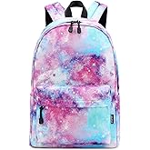 abshoo Lightweight Water Resistant Galaxy Backpacks For Teen Girls Women School Bookbags (Galaxy Pink)