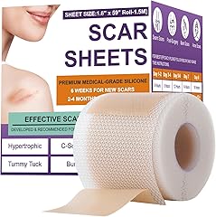 Silicone Scar Sheets,Silicone Scar Tape,Scar Tape For Surgical Scars,Silicone Scar Removal Strips For Surgical,C-Section,Tumm
