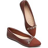 BABUDOG Women's Black Flats Shoes,White Dress Shoes for Women,Crimping Faux Suede Ballet Flats Comfortable