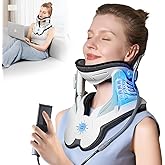 Hybodies Cervical Neck Traction Device, Inflatable Neck Stretcher for Pain Relief, Adjustable Air Collar for Shoulder Support, Spine Alignment & Posture Correction (Gray-1)