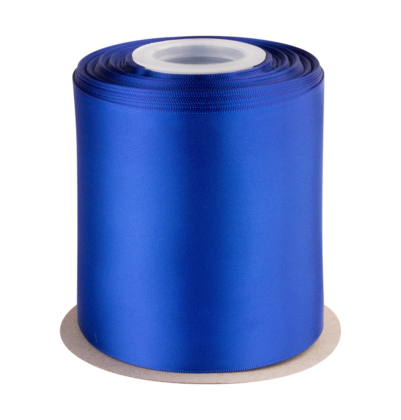 Double Faced Satin Ribbon, 100mm X 22M, Solid Polyester Craft Ribbon, Perfect for Gift Wrapping, Crafts, Wedding Party Ceremony Decoration, Floral Arrangement, Sewing (Cobalt)