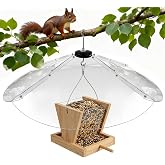 24 Inch Oversized Squirrel Baffle for Hanging Bird Feeder | Clear PC Bird Feeder Baffle Dome, Full Protection for Outdoors, Chew Proof Birds Feeders Rain Guard Cover Outdoors