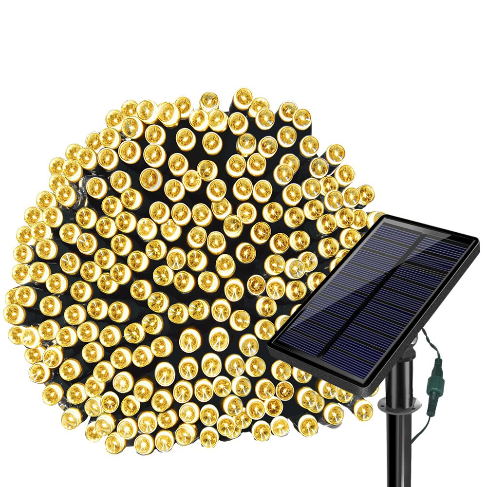Solarmks Solar String Lights 8 Modes 77 ft 220 LED Fairy Lights with USB Charging Port for Outdoor Garden, Patio,Landscape,Christmas,Wedding Decorations Solar Lights (Warm White)