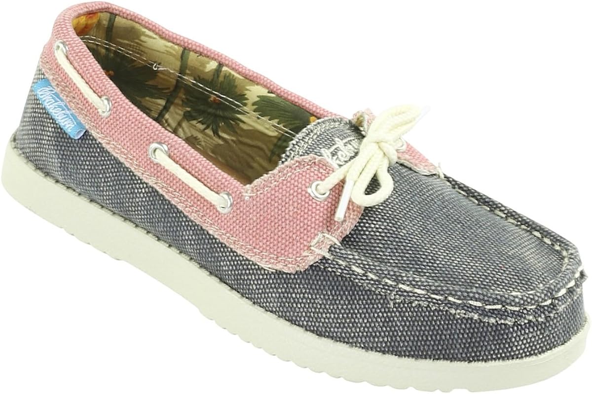 ladies navy blue deck shoes